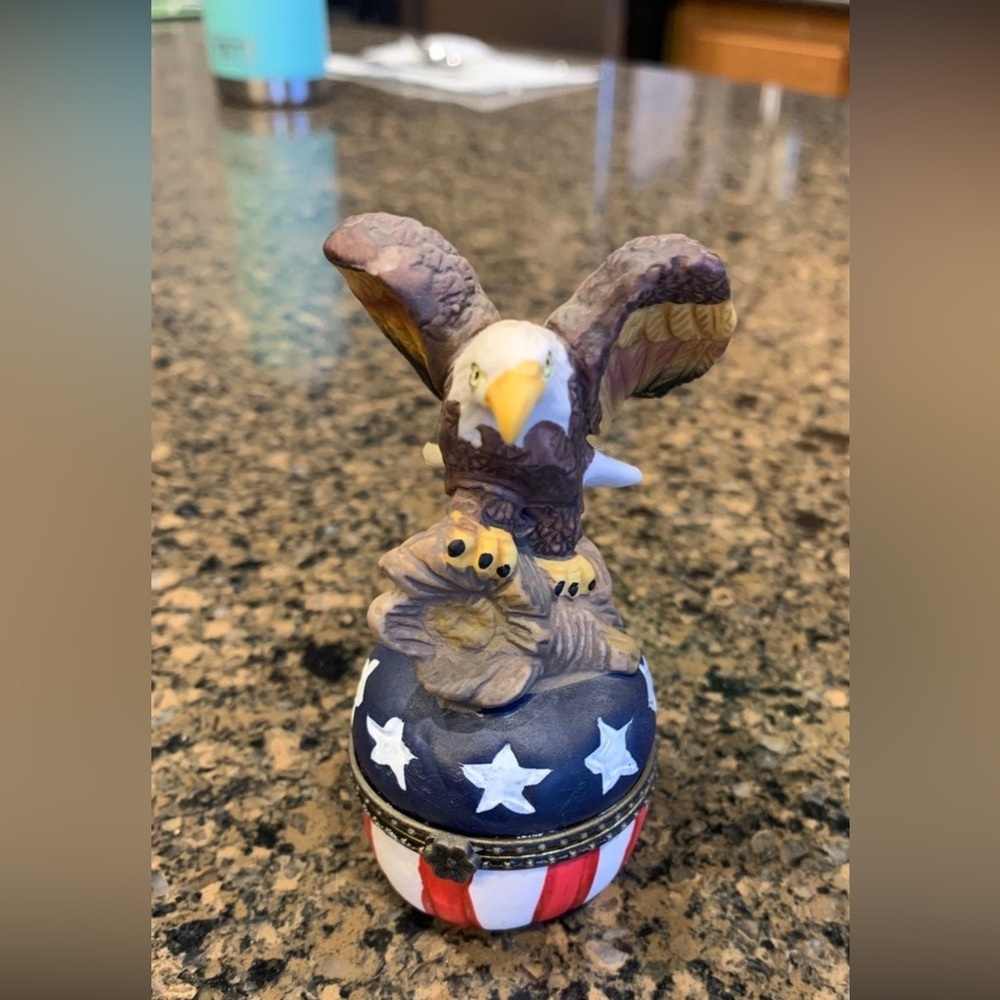 Hand painted Trinket Box American